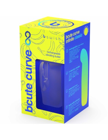 B SWISH - BCUTE CURVE INFINITE CLASSIC EDICION LIMITADA VIBRADOR RECARGABLE SILICONA AMARILLO
