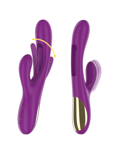 INTENSE - APOLO VIBRADOR MULTIFUNCIÓN RECARGABLE 7 VIBRACIONES CON LENGUA OSCILANTE MORADO