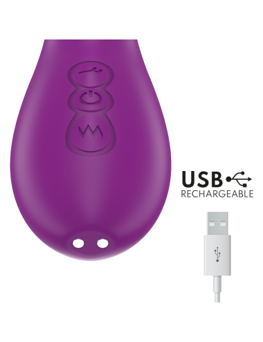 INTENSE - APOLO VIBRADOR MULTIFUNCIÓN RECARGABLE 7 VIBRACIONES CON LENGUA OSCILANTE MORADO