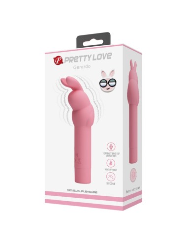 PRETTY LOVE - VIBRADOR DE SILICONA CONEJO ROSA GERARDO