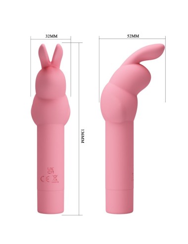 PRETTY LOVE - VIBRADOR DE SILICONA CONEJO ROSA GERARDO