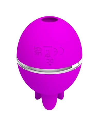 PRETTY LOVE - VIBRADOR DE SILICONA REDONDO GEMINI BALL MORADO