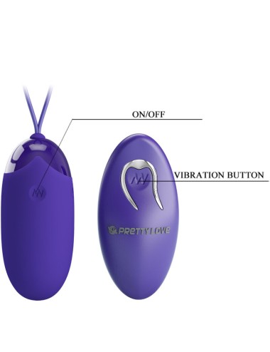 PRETTY LOVE - BERGER YOUTH HUEVO VIBRADOR CONTROL REMOTO VIOLETA