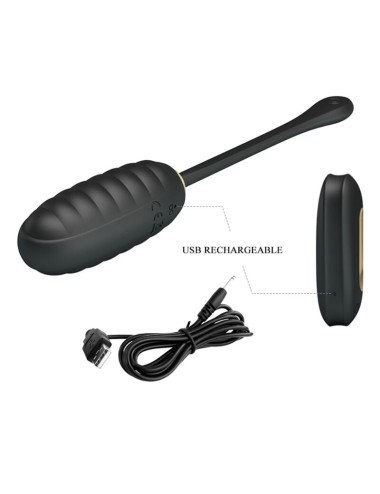 PRETTY LOVE - DOREEN HUEVO VIBRADOR DE LUJO RECARGABLE NEGRO