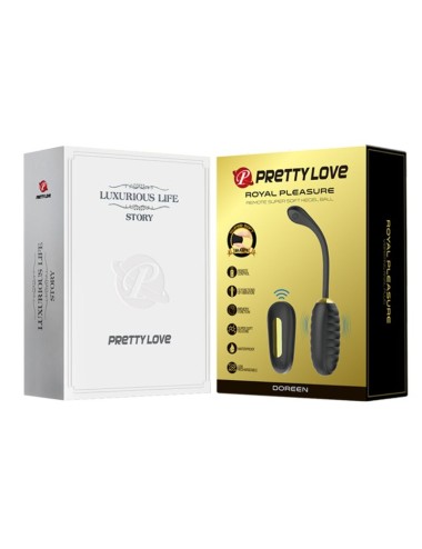 PRETTY LOVE - DOREEN HUEVO VIBRADOR DE LUJO RECARGABLE NEGRO