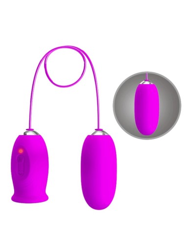 PRETTY LOVE - DAISY HUEVO DUAL VIBRADOR RECARGABLE MORADO