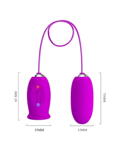 PRETTY LOVE - DAISY HUEVO DUAL VIBRADOR RECARGABLE MORADO