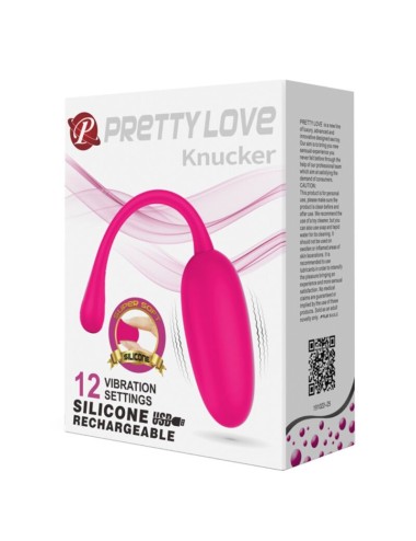 PRETTY LOVE - KNUCKER HUEVO VIBRADOR RECARGABLE ROSA