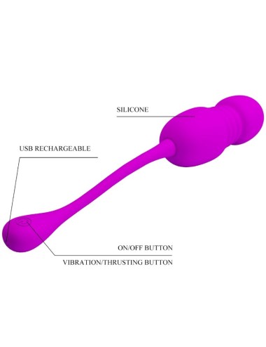 PRETTY LOVE - CALLIE HUEVO VIBRADOR RECARGABLE MORADO