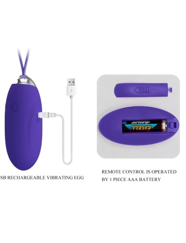 PRETTY LOVE - JENNY YOUTH HUEVO VIBRADOR CONTROL REMOTO VIOLETA