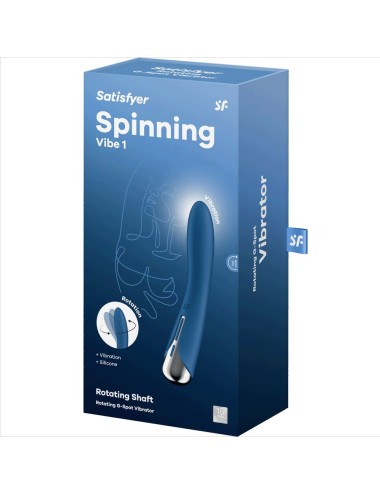 SATISFYER - SPINNING VIBE 1 VIBRADOR ROTADOR G-SPOT AZUL