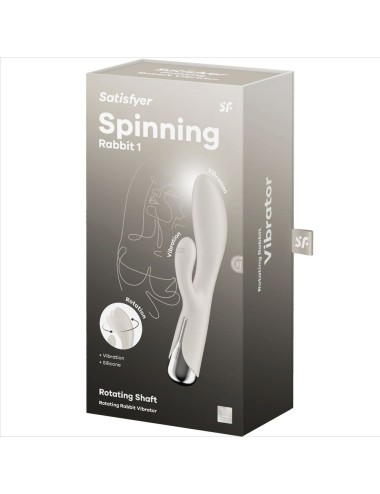 SATISFYER - SPINNING RABBIT 1 ESTIMULACION CLITORIS Y PUNTO G BEIGE