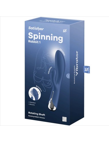 SATISFYER - SPINNING RABBIT 1 ESTIMULACION CLITORIS Y PUNTO G AZUL