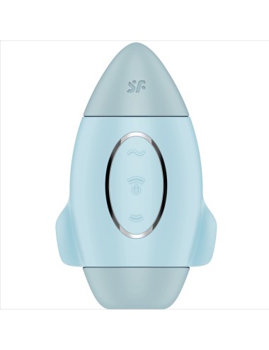 SATISFYER - MISSION CONTROL AZUL VIBRADOR PEQUEÑO DE DOBLE IMPULSO