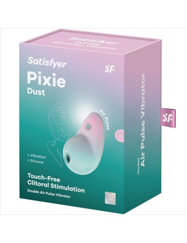 SATISFYER - PIXIE DUST AZUL ESTIMULADOR AIR PLUSE
