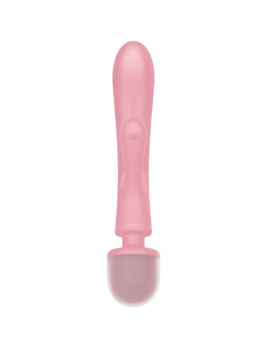SATISFYER - TRIPLE LOVER MASAJEADOR VIBRADOR RABBIT ROSA