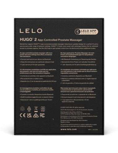 LELO - HUGO 2 MASAJEADOR DE PROSTATA NEGRO
