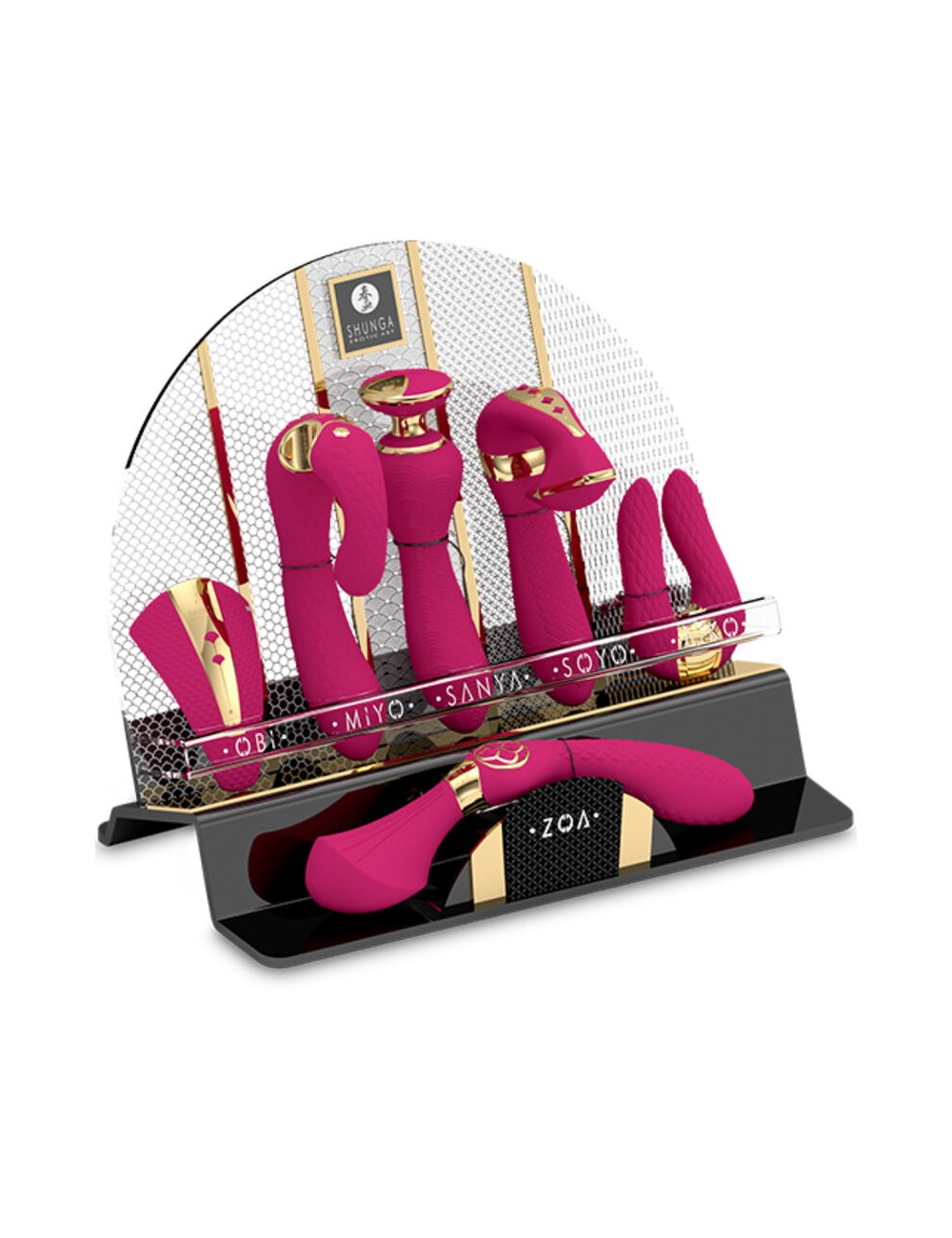 SHUNGA - EXPOSITOR 6 MASAJEADORES INTIMOS FUCSIA SHUNGA - EXPOSITOR 6 MASAJEADORES INTIMOS FUCSIA