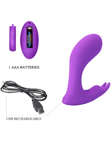 PRETTY LOVE - IDABELLE VIBRATION & PULSATION CONTROL REMOTO VIOLETA