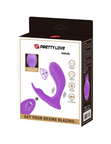 PRETTY LOVE - IDABELLE VIBRATION & PULSATION CONTROL REMOTO VIOLETA