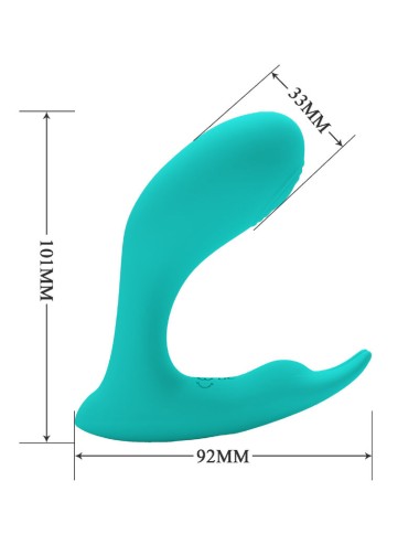 PRETTY LOVE - IDABELLE VIBRATION & PULSATION CONTROL REMOTO AZUL