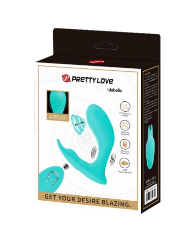 PRETTY LOVE - IDABELLE VIBRATION & PULSATION CONTROL REMOTO AZUL