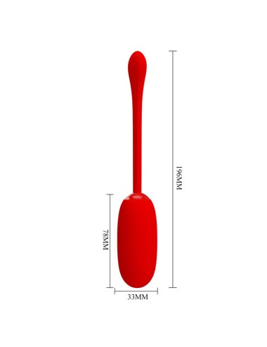 PRETTY LOVE - JULIUS HUEVO VIBRADOR IMPERMEBLE & RECARGABLE ROJO