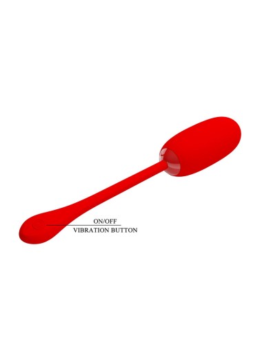 PRETTY LOVE - JULIUS HUEVO VIBRADOR IMPERMEBLE & RECARGABLE ROJO