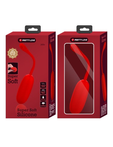 PRETTY LOVE - JULIUS HUEVO VIBRADOR IMPERMEBLE & RECARGABLE ROJO