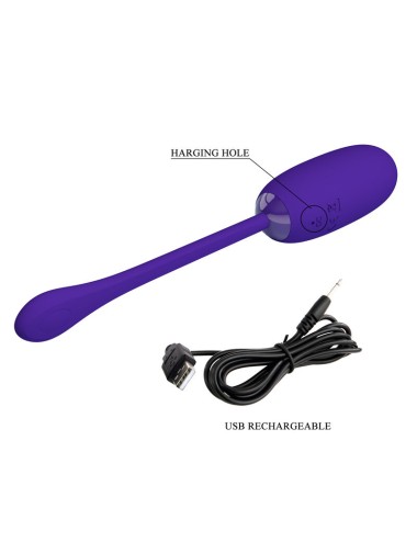 PRETTY LOVE - JULIUS HUEVO VIBRADOR IMPERMEBLE & RECARGABLE LILA