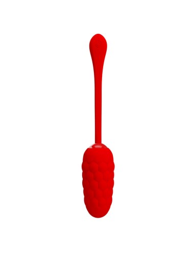 PRETTY LOVE - HUEVO VIBRADOR CON TEXTURA MARINA RECARGABLE ROJO