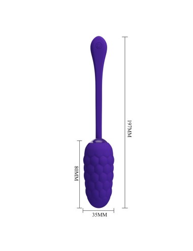 PRETTY LOVE - HUEVO VIBRADOR CON TEXTURA MARINA RECARGABLE LILA