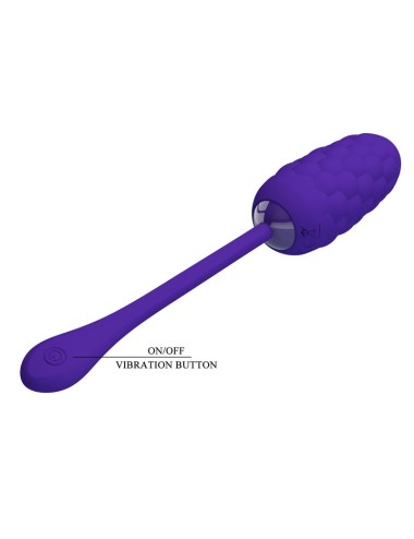 PRETTY LOVE - HUEVO VIBRADOR CON TEXTURA MARINA RECARGABLE LILA