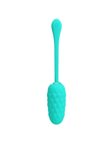 PRETTY LOVE - HUEVO VIBRADOR CON TEXTURA MARINA RECARGABLE VERDE AGUA