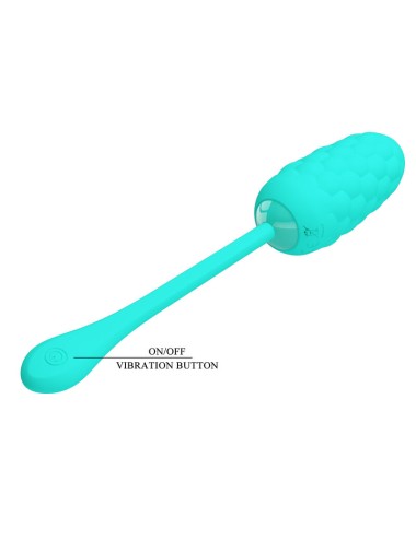 PRETTY LOVE - HUEVO VIBRADOR CON TEXTURA MARINA RECARGABLE VERDE AGUA