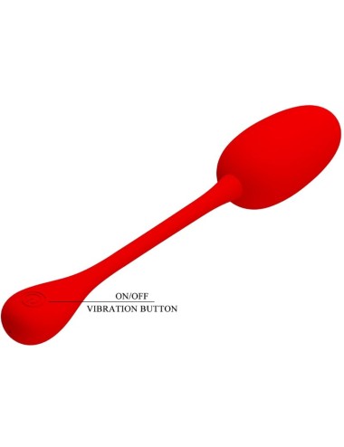 PRETTY LOVE - KNUCKER HUEVO VIBRADOR RECARGABLE ROJO