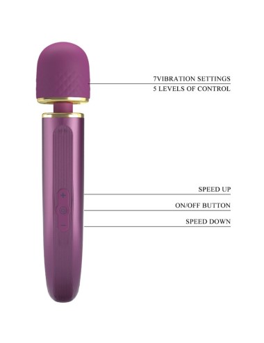 PRETTY LOVE - MASAJEADOR 7 MODOS VIBRACION LILA