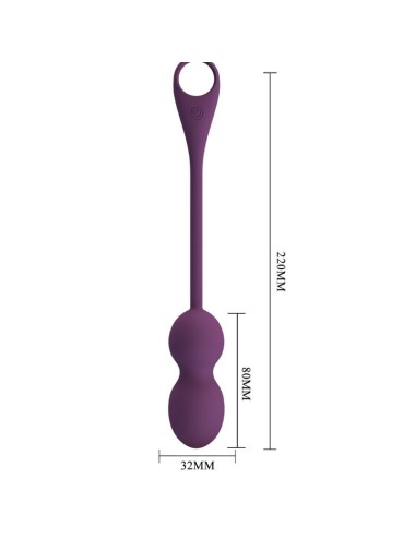 PRETTY LOVE - ELVIRA KEGEL BALLS APP CONTROL REMOTO MORADO