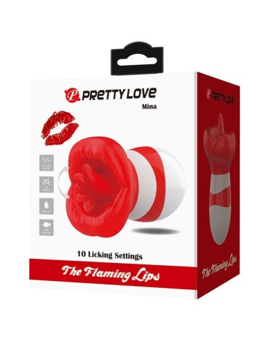 PRETTY LOVE - MINA ESTIMULADOR LENGUA ROJO CLARO