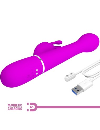 PRETTY LOVE - DEJON VIBRADOR RABBIT 3 EN 1 MULTIFUNCIÓN VIOLETA