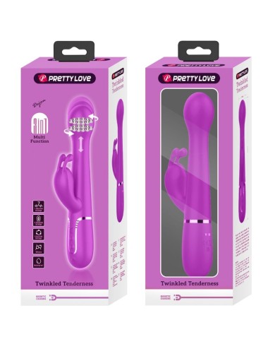 PRETTY LOVE - DEJON VIBRADOR RABBIT 3 EN 1 MULTIFUNCIÓN VIOLETA