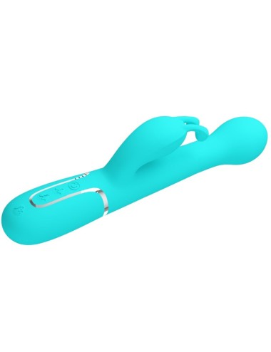 PRETTY LOVE - DEJON VIBRADOR RABBIT 3 EN 1 MULTIFUNCIÓN VERDE AGUA