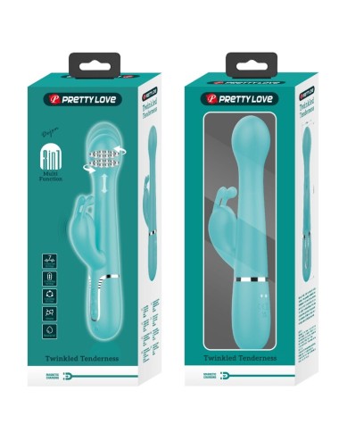 PRETTY LOVE - DEJON VIBRADOR RABBIT 3 EN 1 MULTIFUNCIÓN VERDE AGUA