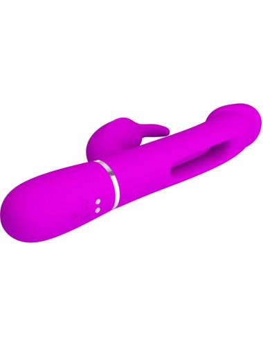 PRETTY LOVE - KAMPAS VIBRADOR RABBIT 3 EN 1 MULTIFUNCIÓN CON LENGUA VIOLETA