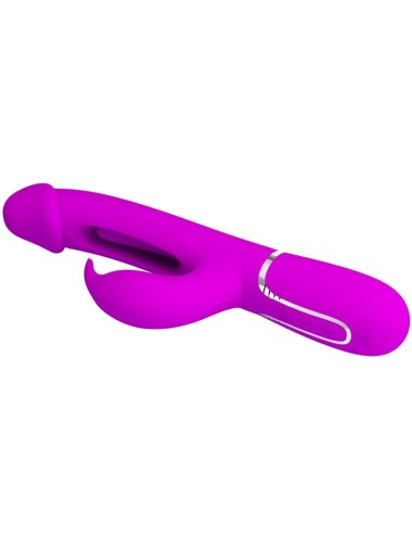 PRETTY LOVE - KAMPAS VIBRADOR RABBIT 3 EN 1 MULTIFUNCIÓN CON LENGUA VIOLETA