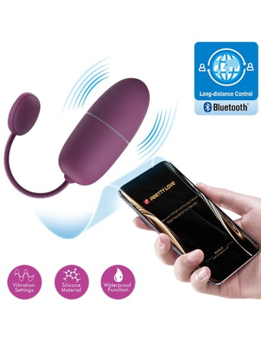 PRETTY LOVE - NYMPH HUEVO VIBRADOR CONTROLADO POR APP LILA