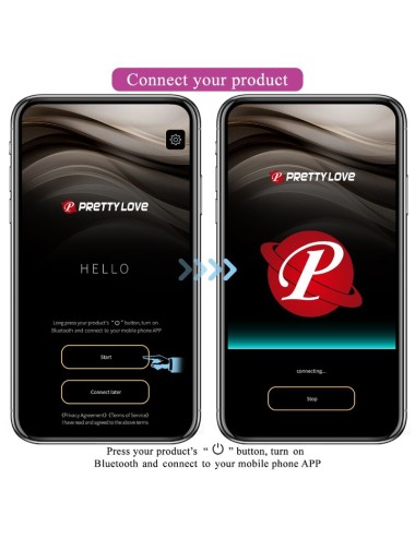 PRETTY LOVE - NYMPH HUEVO VIBRADOR CONTROLADO POR APP LILA