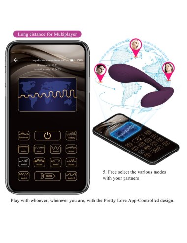 PRETTY LOVE - BAIRD G-SPOT 12 VIBRACIONES RECARGABLE LILA APP