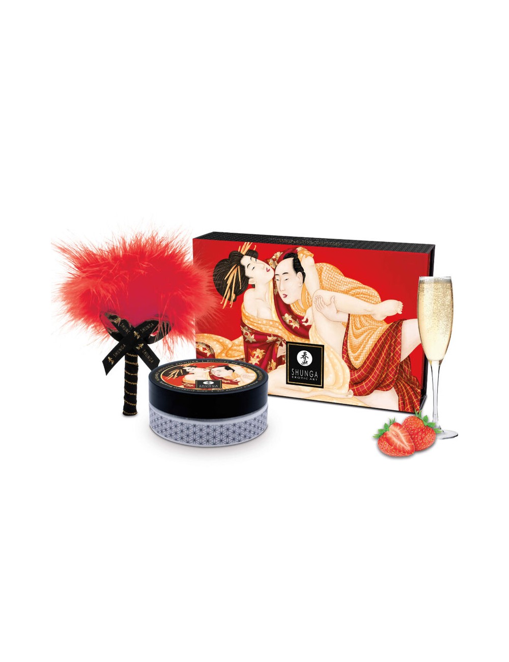 SHUNGA - KIT POLVOS DE MASAJE COMESTIBLE FRESA SHUNGA - KIT POLVOS DE MASAJE COMESTIBLE FRESA