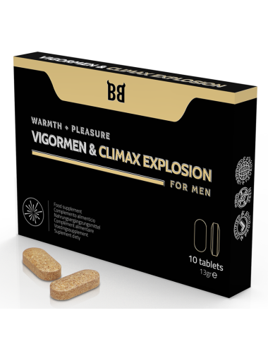 BLACK BULL - VIGORMEN & CLIMAX EXPLOSION MAYOR PLACER PARA HOMBRE 10 CÁPSULAS